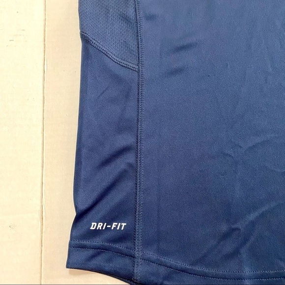 Blue White Nike Dri-Fit Team Athletic Jersey Shirt Large V-Neck Sport Jersey - Picture 5 of 14
